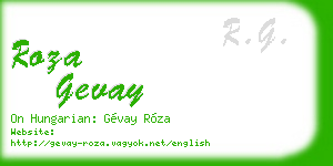 roza gevay business card
