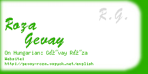 roza gevay business card